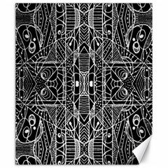 Black And White Tribal Geometric Pattern Print Canvas 20  X 24  (unframed) by dflcprints