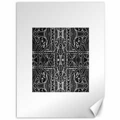 Black And White Tribal Geometric Pattern Print Canvas 36  X 48  (unframed) by dflcprints