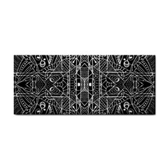 Black And White Tribal Geometric Pattern Print Hand Towel by dflcprints