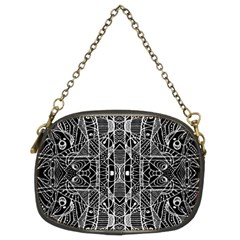 Black And White Tribal Geometric Pattern Print Chain Purse (two Sided)  by dflcprints