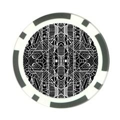 Black And White Tribal Geometric Pattern Print Poker Chip (10 Pack) by dflcprints