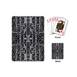 Black and White Tribal Geometric Pattern Print Playing Cards (Mini) Back