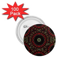 Digital Abstract Geometric Pattern In Warm Colors 1 75  Button (100 Pack) by dflcprints