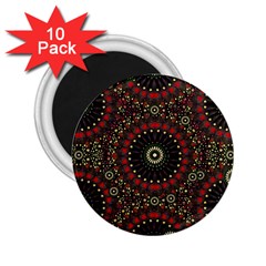 Digital Abstract Geometric Pattern In Warm Colors 2 25  Button Magnet (10 Pack) by dflcprints