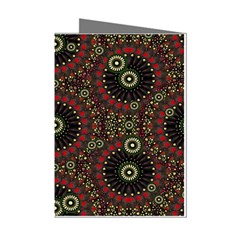 Digital Abstract Geometric Pattern In Warm Colors Mini Greeting Card (8 Pack) by dflcprints