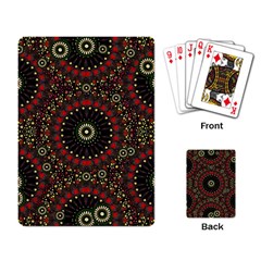 Digital Abstract Geometric Pattern In Warm Colors Playing Cards Single Design