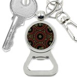 Digital Abstract Geometric Pattern in Warm Colors Bottle Opener Key Chain Front