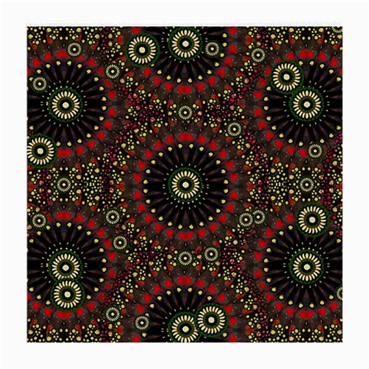 Digital Abstract Geometric Pattern in Warm Colors Glasses Cloth (Medium)