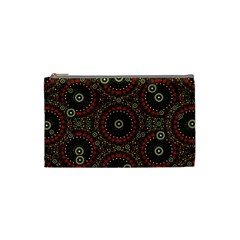 Digital Abstract Geometric Pattern In Warm Colors Cosmetic Bag (small) by dflcprints