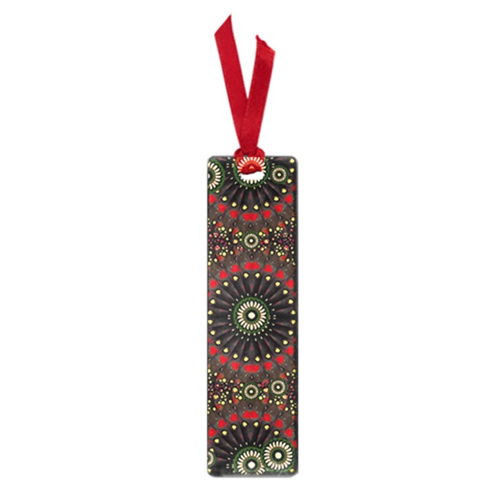 Digital Abstract Geometric Pattern in Warm Colors Small Bookmark