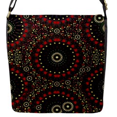 Digital Abstract Geometric Pattern In Warm Colors Flap Closure Messenger Bag (small) by dflcprints