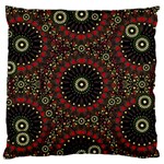 Digital Abstract Geometric Pattern in Warm Colors Large Flano Cushion Case (One Side) Front