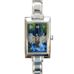 Magic Sword Rectangular Italian Charm Watch by icarusismartdesigns