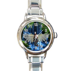 Magic Sword Round Italian Charm Watch by icarusismartdesigns