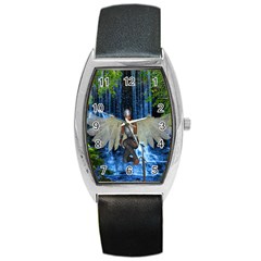 Magic Sword Tonneau Leather Watch by icarusismartdesigns