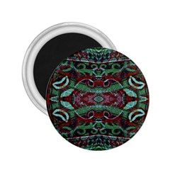 Tribal Ornament Pattern In Red And Green Colors 2 25  Button Magnet by dflcprints