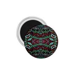 Tribal Ornament Pattern In Red And Green Colors 1 75  Button Magnet by dflcprints