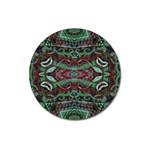 Tribal Ornament Pattern in Red and Green Colors Magnet 3  (Round) Front