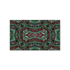 Tribal Ornament Pattern In Red And Green Colors Sticker 100 Pack (rectangle) by dflcprints