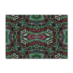 Tribal Ornament Pattern In Red And Green Colors A4 Sticker 10 Pack by dflcprints