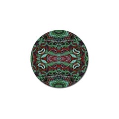 Tribal Ornament Pattern In Red And Green Colors Golf Ball Marker 4 Pack by dflcprints