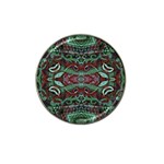 Tribal Ornament Pattern in Red and Green Colors Golf Ball Marker 10 Pack (for Hat Clip) Front