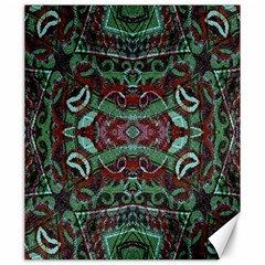 Tribal Ornament Pattern In Red And Green Colors Canvas 20  X 24  (unframed) by dflcprints