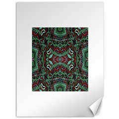 Tribal Ornament Pattern In Red And Green Colors Canvas 36  X 48  (unframed) by dflcprints