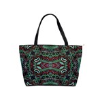 Tribal Ornament Pattern in Red and Green Colors Large Shoulder Bag Front