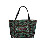 Tribal Ornament Pattern in Red and Green Colors Large Shoulder Bag Back