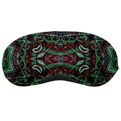 Tribal Ornament Pattern In Red And Green Colors Sleeping Mask by dflcprints