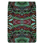 Tribal Ornament Pattern in Red and Green Colors Removable Flap Cover (Large) Front