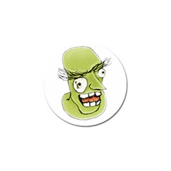 Mad Monster Man With Evil Expression Golf Ball Marker by dflcprints