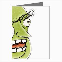 Mad Monster Man With Evil Expression Greeting Card by dflcprints