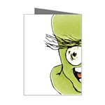 Mad Monster Man with Evil Expression Mini Greeting Card Right