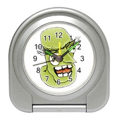 Mad Monster Man With Evil Expression Desk Alarm Clock by dflcprints