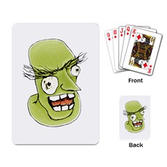 Mad Monster Man With Evil Expression Playing Cards Single Design by dflcprints