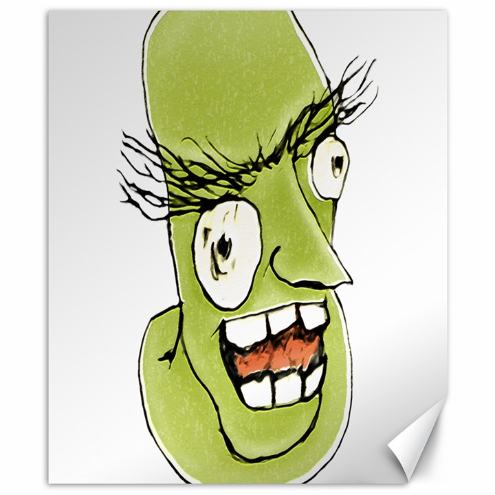 Mad Monster Man with Evil Expression Canvas 8  x 10  (Unframed)