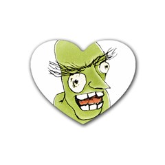 Mad Monster Man With Evil Expression Drink Coasters 4 Pack (heart)  by dflcprints