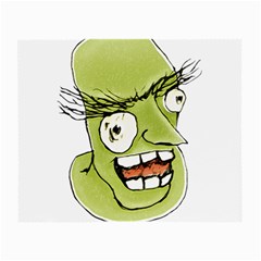 Mad Monster Man With Evil Expression Glasses Cloth (small, Two Sided) by dflcprints