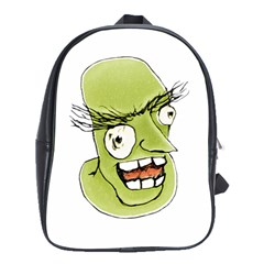 Mad Monster Man With Evil Expression School Bag (large) by dflcprints