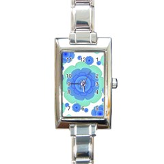 Retro Style Decorative Abstract Pattern Rectangular Italian Charm Watch by dflcprints