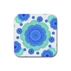 Retro Style Decorative Abstract Pattern Drink Coaster (square) by dflcprints