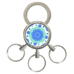 Retro Style Decorative Abstract Pattern 3-ring Key Chain by dflcprints