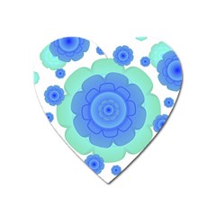 Retro Style Decorative Abstract Pattern Magnet (heart) by dflcprints