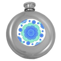 Retro Style Decorative Abstract Pattern Hip Flask (round) by dflcprints