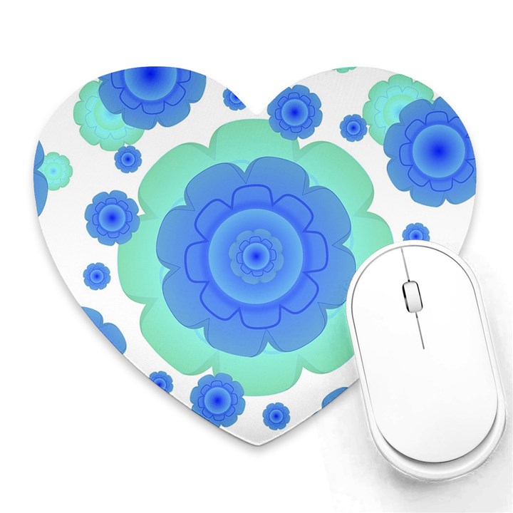 Retro Style Decorative Abstract Pattern Mouse Pad (Heart)