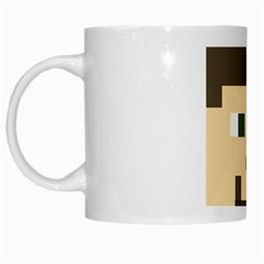 Custom Block Head White Coffee Mug by BlockCrafts