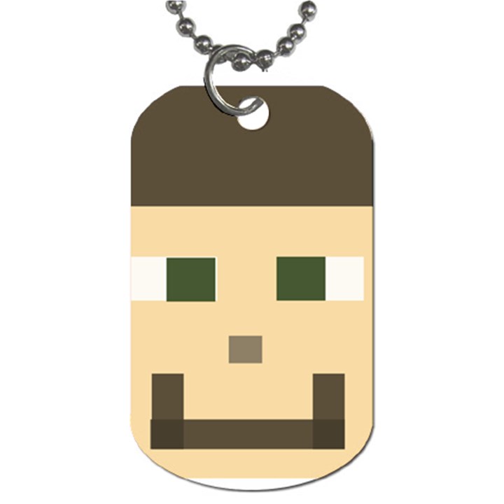 CUSTOM block head Dog Tag (One Sided)