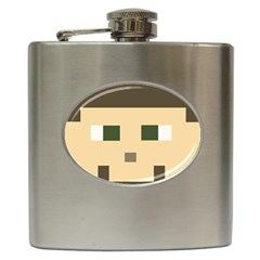 Custom Block Head Hip Flask by BlockCrafts